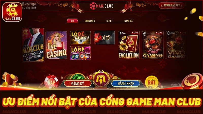 Ưu điểm nổi bật của cổng game Man Club